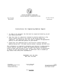 Document preview: Form DL-78 Medical Report Form - North Carolina