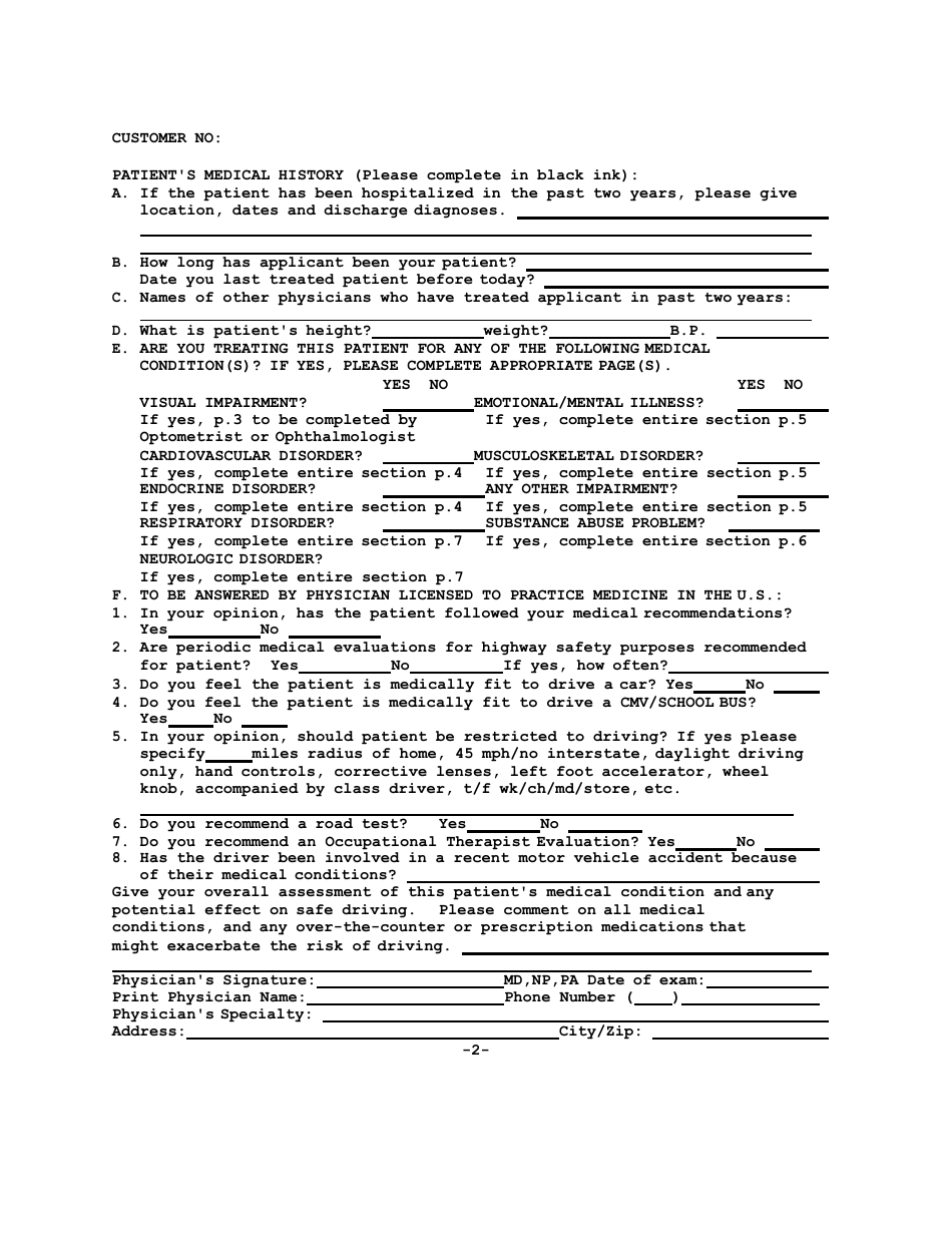 Form DL-78 Medical Report Form - North Carolina, Page 4