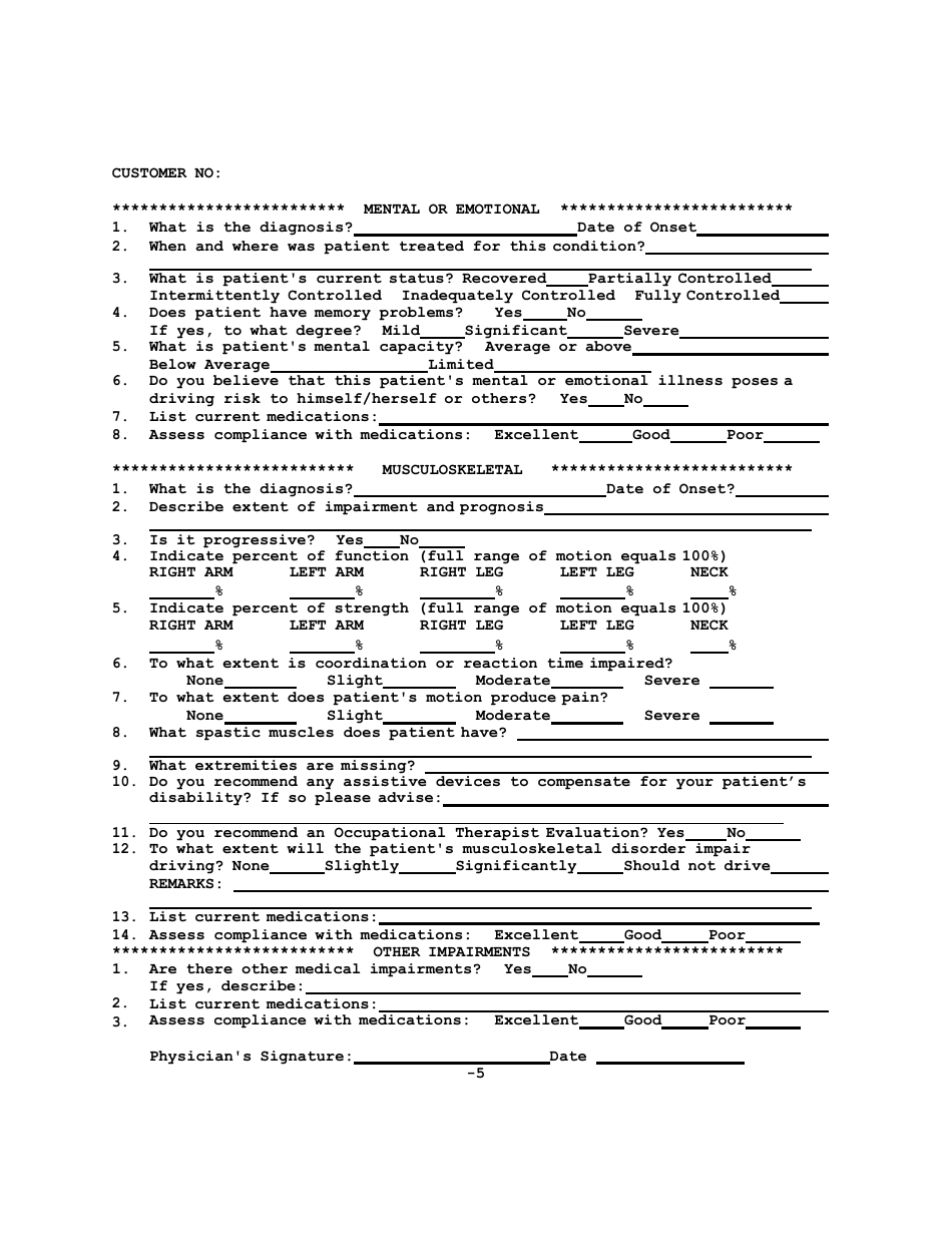 Form DL-78 Medical Report Form - North Carolina, Page 7