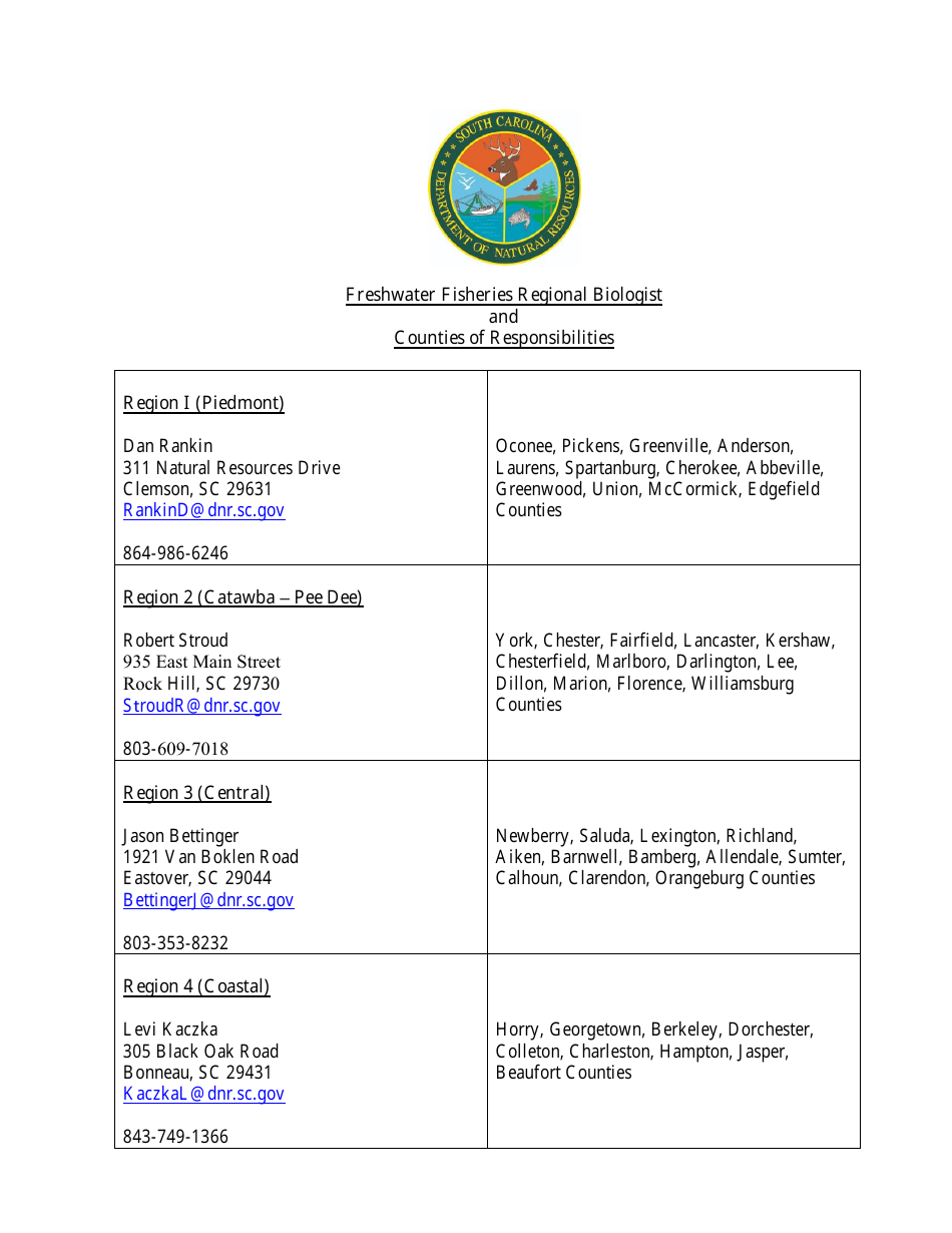 Freshwater Scientific Collection Permit - South Carolina, Page 9