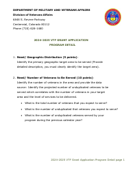 Vtf Grant Application Form - Colorado, Page 4