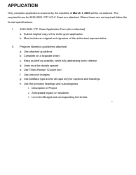 Vtf Vclc Grant Application Form - Colorado, Page 5
