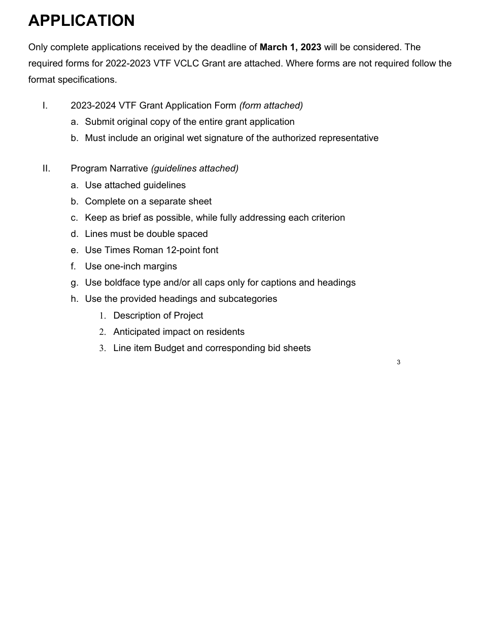 Vtf Vclc Grant Application Form - Colorado, Page 5