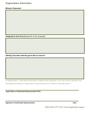 Vtf Vclc Grant Application Form - Colorado, Page 8