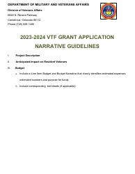 Vtf Vclc Grant Application Form - Colorado, Page 9