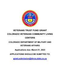 Document preview: Vtf Vclc Grant Application Form - Colorado, 2024