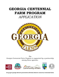 Document preview: Georgia Centennial Farm Program Application - Georgia (United States), 2024