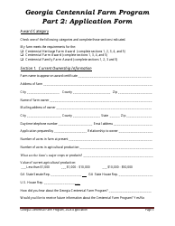 Georgia Centennial Farm Program Application - Georgia (United States), Page 4