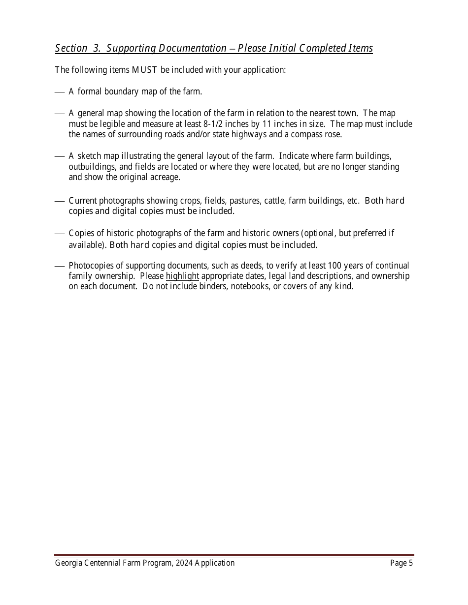 Georgia Centennial Farm Program Application - Georgia (United States), Page 6