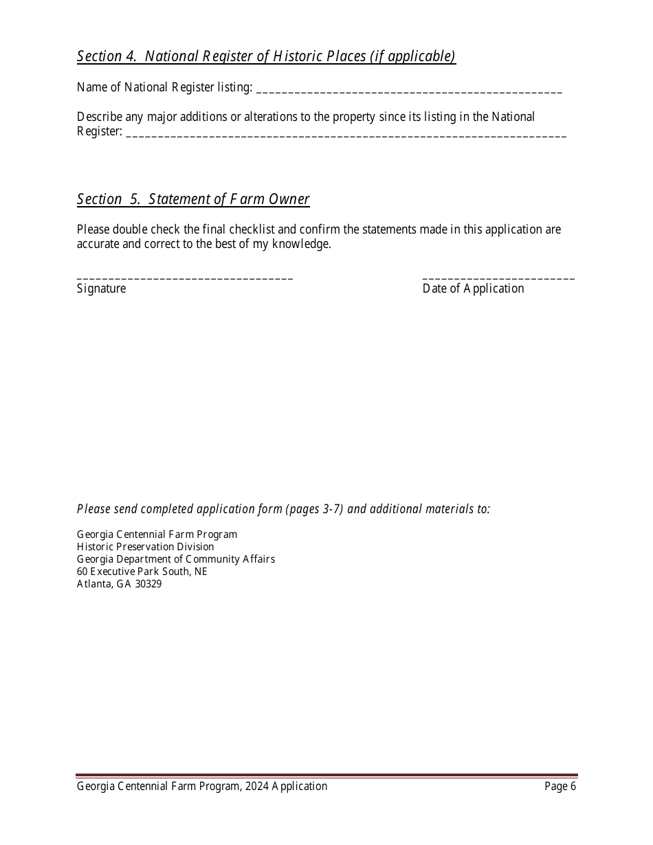 Georgia Centennial Farm Program Application - Georgia (United States), Page 7