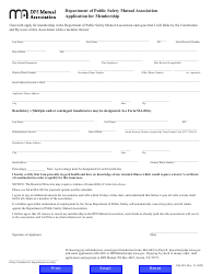 Document preview: Form MA-001 Mutual Association Application for Membership - Texas