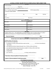 Form 632E National Interest Waiver Physician Verification of Employment Form - Mississippi