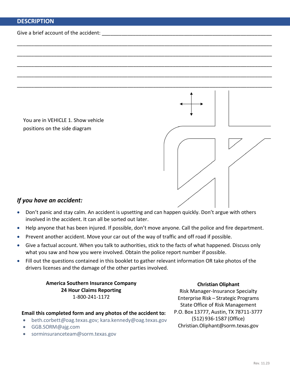 Preliminary Accident Report - Texas, Page 3