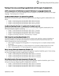 Parental Exclusion From State Assessments Form - Utah, Page 2