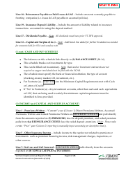 Instructions for Vermont Captive Insurance Company Annual Report - Vermont, Page 4