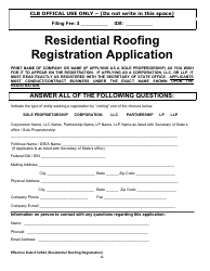 Residential Roofing Registration Application - Arkansas, Page 4