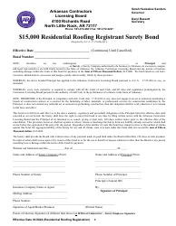 Residential Roofing Registration Application - Arkansas, Page 9