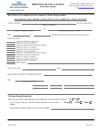 Application for Gas Operator Licence, Gas Technician Licence and Oil Burner Technician License - Nova Scotia, Canada, Page 5