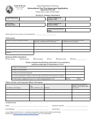 Form IFTA-1A (State Form 54049) International Fuel Tax Agreement Application - Indiana