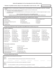 Form IFTA-1A (State Form 54049) International Fuel Tax Agreement Application - Indiana, Page 2