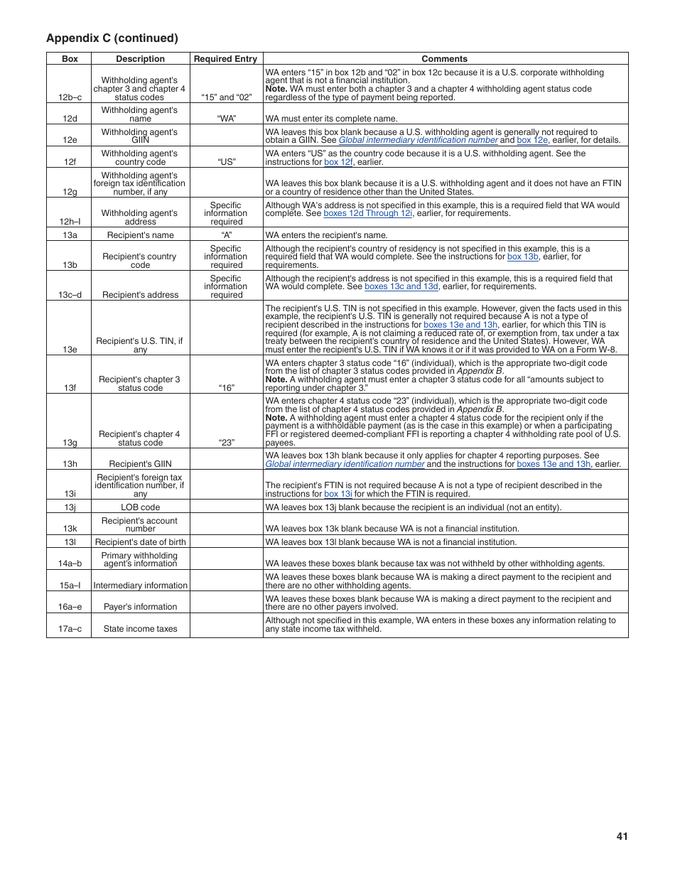 Instructions for IRS Form 1042-S Foreign Persons U.S. Source Income Subject to Withholding, Page 41