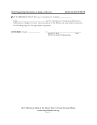 Form CCCH0004 Order Regarding Substitution of Judge or Recusal - Cook County, Illinois, Page 2