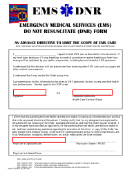 Emergency Medical Services (EMS) Do Not Resuscitate (DNR) Form - New Mexico, Page 3