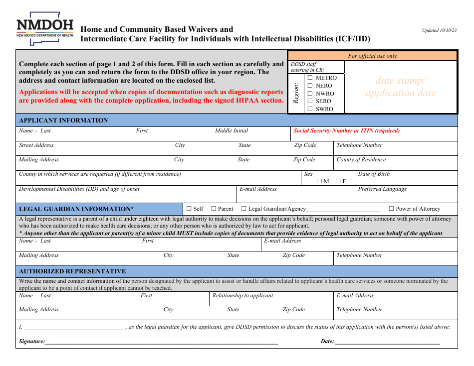 Home and Community Based Waivers and Intermediate Care Facility for Individuals With Intellectual Disabilities (Icf / Iid) - New Mexico, Page 3