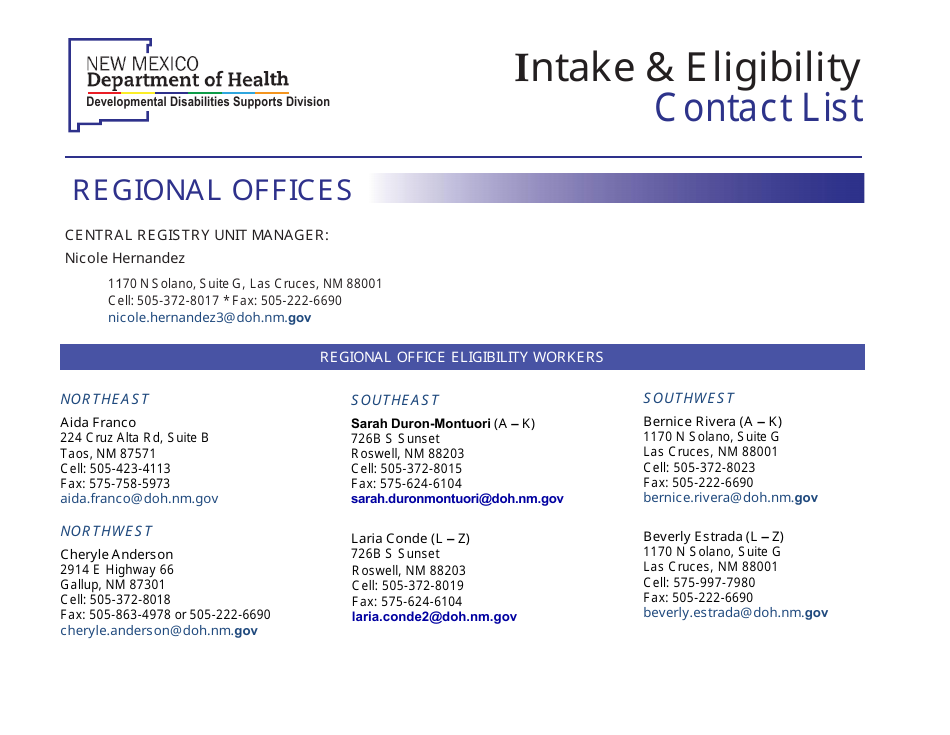 Home and Community Based Waivers and Intermediate Care Facility for Individuals With Intellectual Disabilities (Icf / Iid) - New Mexico, Page 7