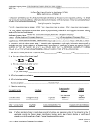 Form 11 Uniform Certificate of Authority Application (Ucaa) - Biographical Affidavit
