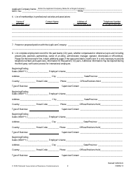 Form 11 Uniform Certificate of Authority Application (Ucaa) - Biographical Affidavit, Page 2