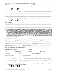 Form 11 Uniform Certificate of Authority Application (Ucaa) - Biographical Affidavit, Page 3