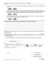 Form 11 Uniform Certificate of Authority Application (Ucaa) - Biographical Affidavit, Page 6