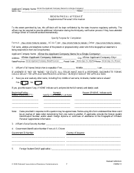 Form 11 Uniform Certificate of Authority Application (Ucaa) - Biographical Affidavit, Page 7