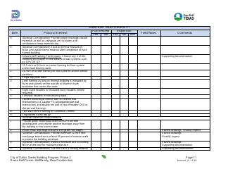 Project Summary and Checklist - Multifamily - New Construction - Green Building Program - City of Dallas, Texas, Page 11