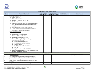 Project Summary and Checklist - Multifamily - Addition - Green Building Program - City of Dallas, Texas, Page 10