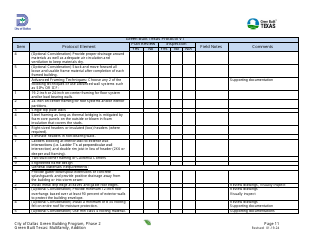 Project Summary and Checklist - Multifamily - Addition - Green Building Program - City of Dallas, Texas, Page 11