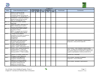 Chapter 61 Project Summary and Checklist - New Construction - Green Building Program - City of Dallas, Texas, Page 11