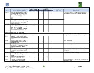 Chapter 61 Project Summary and Checklist - New Construction - Green Building Program - City of Dallas, Texas, Page 8