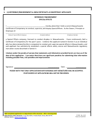 Form FP-008 Application for Special Effects Certificate of Competency - Massachusetts, Page 4