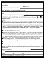 Clinical Laboratory Technologist Restricted License Form 4A Certification of Completion of a Training Program in Molecular Testing or Molecular Testing (Enhanced) - New York, Page 2