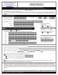 Histotechnologist Form 4 Certification of Experience - New York