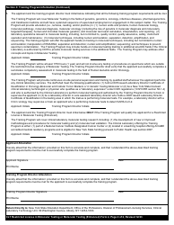 Clinical Laboratory Technologist Restricted License Form 4 Attestation of Training Program Content in Molecular Testing or Molecular Testing (Enhanced) Restricted to Molecular Diagnosis Included in Genetic Testing-Molecular and Molecular Oncology - New York, Page 2