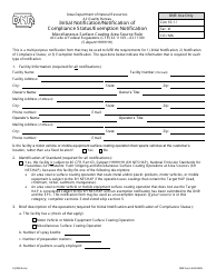 Document preview: DNR Form 542-0405 Initial Notification/Notification of Compliance Status/Exemption Notification - Iowa