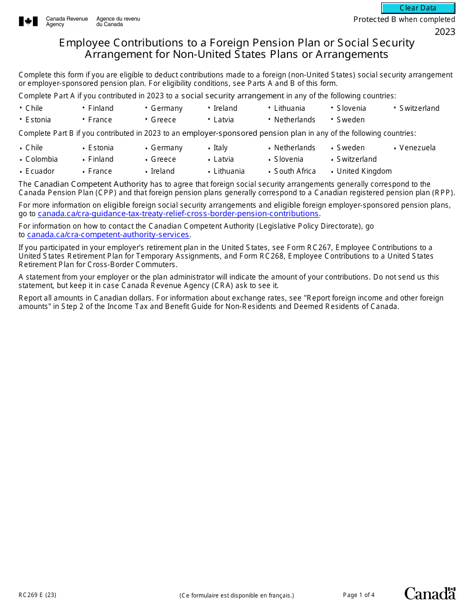 Forms Rc69 Form RC269 Download Fillable PDF or Fill Online Employee Contributions ...
