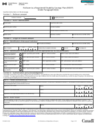 Form RC4625 Rollover to a Registered Disability Savings Plan (Rdsp) Under Paragraph 60(M) - Canada