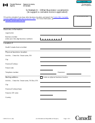 Document preview: Form L300 Schedule A Other Business Location(S) - Canada