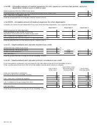 Form T2203 (9401-D) Worksheet NL428MJ Newfoundland and Labrador - Canada, Page 3