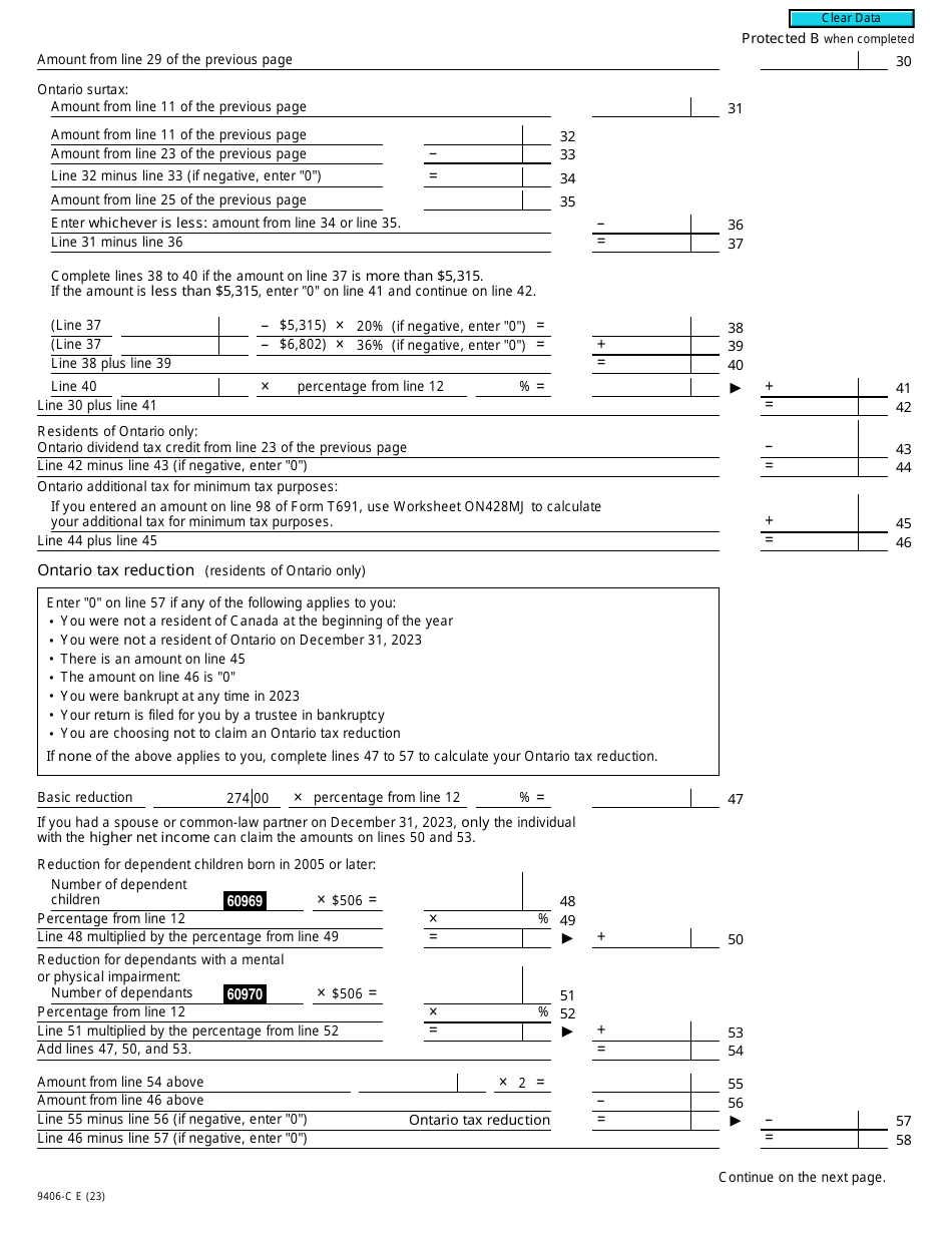 Form T2203 (9406-C; ON428MJ) Part 4 - 2023 - Fill Out, Sign Online and ...