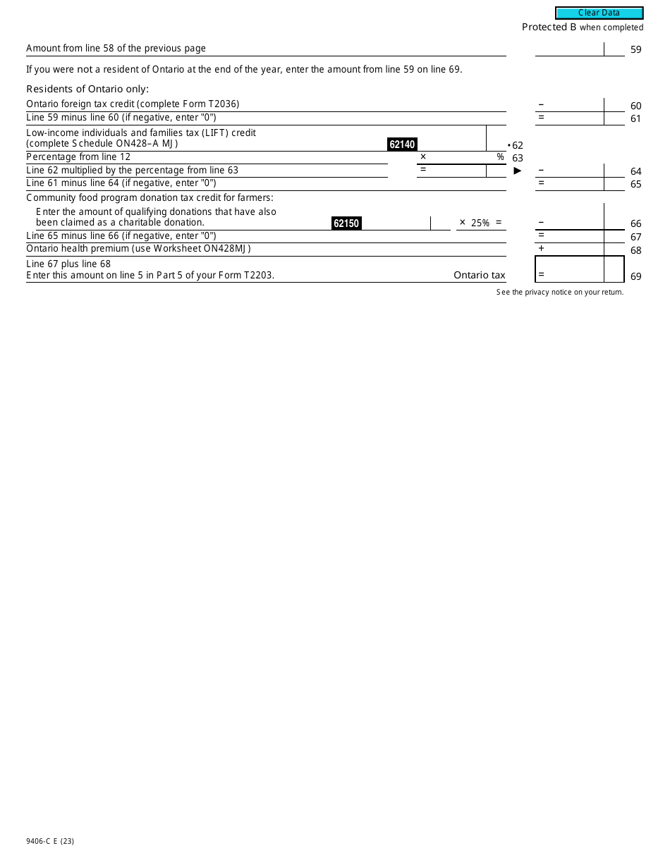 Form T2203 (9406-C; ON428MJ) Part 4 - 2023 - Fill Out, Sign Online and ...